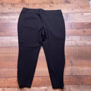 Women's Flevr Bleve Black Knit Pants w/ Ankle Zippers size 18W